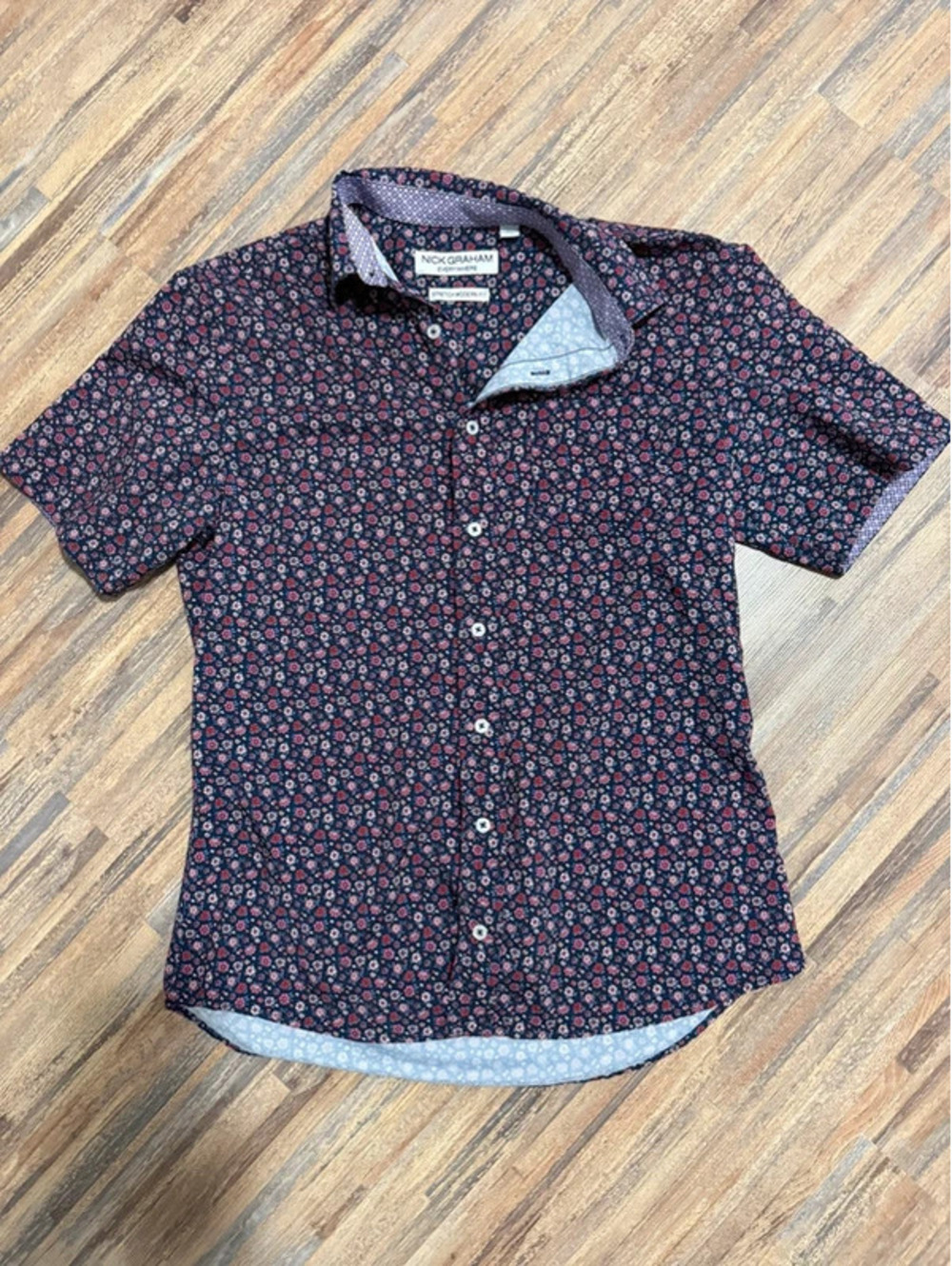 Nick graham men’s dress polo button up size small